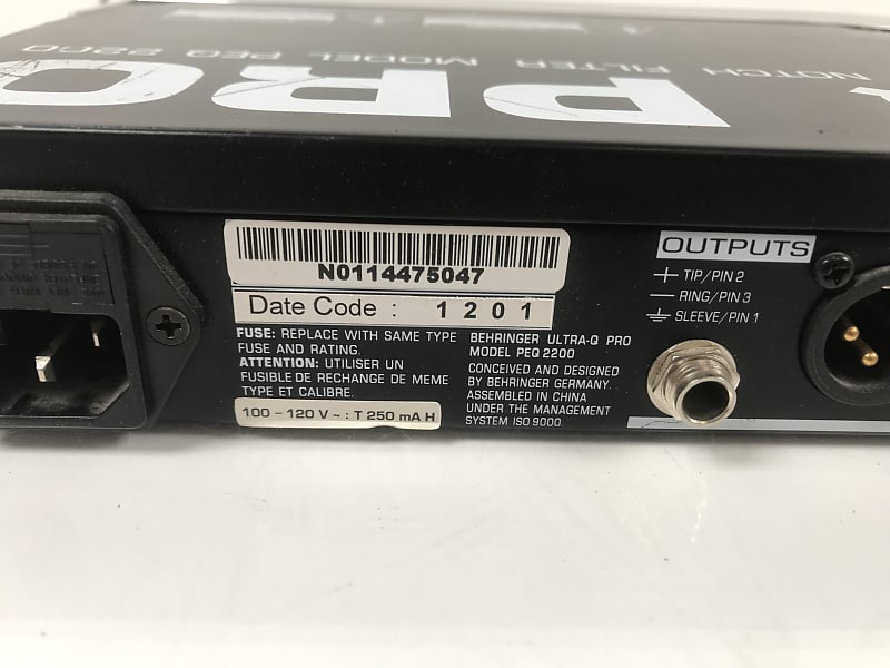 Behringer Ultra-Q Pro PEQ2200 5 Band Parametric Equalizer | Reverb UK