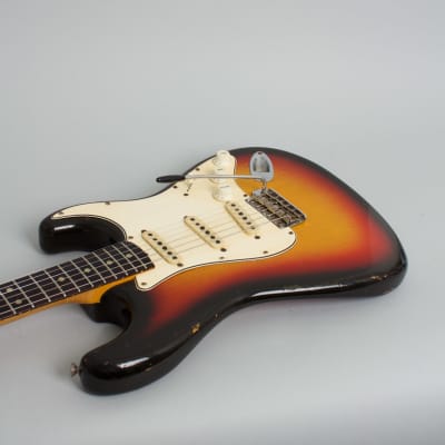 Fender Stratocaster Solid Body Electric Guitar (1965), ser. #L77176, vintage road case. image 7