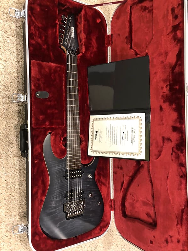 Ibanez J Custom RG7527 2018 Black Rutile Flat