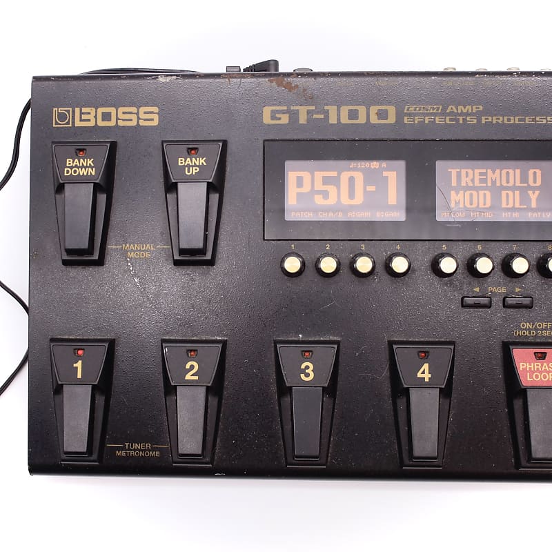 Boss GT-100 Amp Effects Processor With Adapter Multi Guitar Effect Pedal  Z4B1815