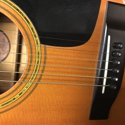 Morris LF-5 Tree of Life acoustic guitar in sunburst made in Japan 1980s in excellent condition with hard case . image 12
