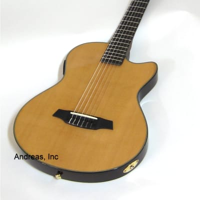 Angel Lopez Electric Solid Body Classical Guitar - Natural image 1