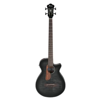 Ibanez AEGB25E 4-String Right-Handed Electric Bass Guitar with Nyatoh and Maple Neck and Walnut Fingerboard (Transparent Black Burst High Gloss) image 1