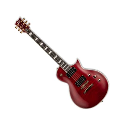 ESP LTD EC-1000T CTM 6-String Right-Handed Electric Guitar with Full-Thickness Mahogany Body (See-Thru Black Cherry) image 4