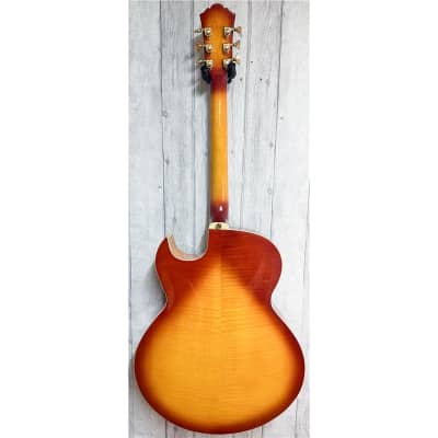 Washburn J-4 Cherry Sunburst Semi Acoustic Electro Jazz guitar, Second-Hand image 4