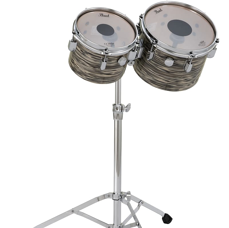 Pearl President Series Deluxe 8"x6" and 10"x7" Concert Tom Set with CT950 Double Tom Stand in (#768) Desert Ripple Wrap Finish 2023 - Desert Ripple - Authorized Pearl Dealer image 1