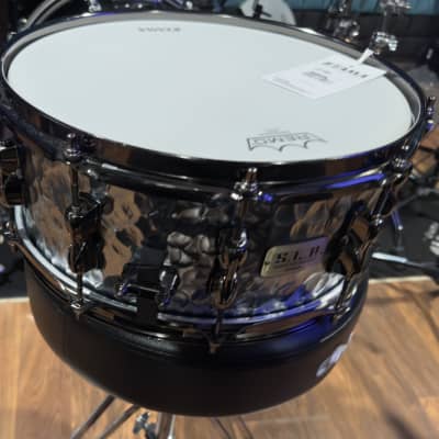 Tama S.L.P. Expressive Hammered Steel Snare Drum - 6 x 14 inch 2024 - Glossy Finish with Black Nickel Hardware image 4