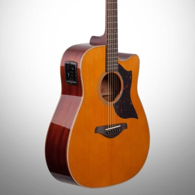 Yamaha A1M Acoustic-Electric Guitar, Vintage Natural image 5