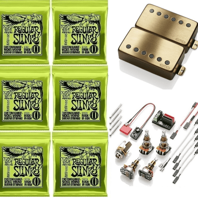 EMG 57/66 Pickup Set Brushed Gold | Reverb