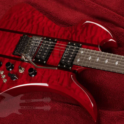 B.C. Rich Mockingbird Legacy ST with Floyd Rose Transparent Red image 5