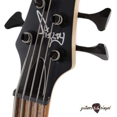 Ibanez K5 Fieldy Signature 5-String Electric Bass Guitar - Black Flat image 7