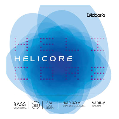D'Addario Helicore Orchestral Bass String Set, 3/4 Scale, Medium Tension image 2