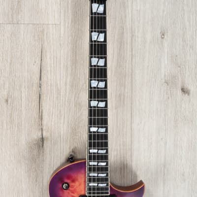 ESP USA Eclipse FR Guitar, Floyd Rose, EMG 81-X / 85-X, Quilt Cranberry Burst image 4