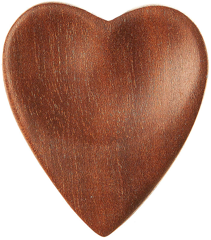 W4M Dark Nanto Luxury Guitar Pick - Heart Shape - Right Hand - Dimple Thumb - Groove Index image 1