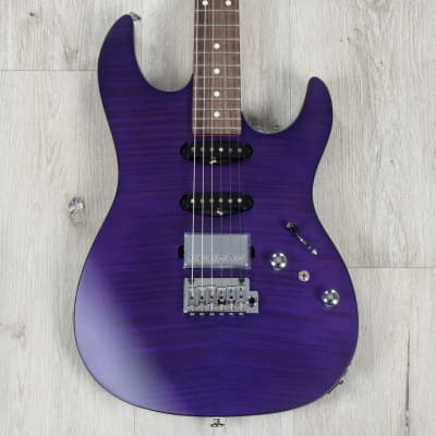 FGN Fujigen JOS2DUFMR Odyssey Series Guitar, Rosewood Fretboard, Transparent Purple Flat image 1