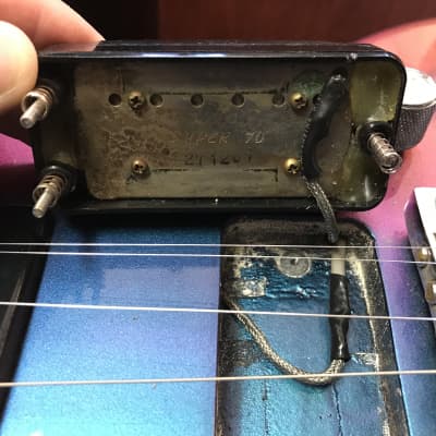 Ibanez Musician MC-100 custom electric guitar made in Japan 1977 in custom Nascar Metallic blue / purple with hard case image 10