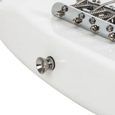 Glarry GJazz Fender Jazz Style Electric Bass Guitar White image 6