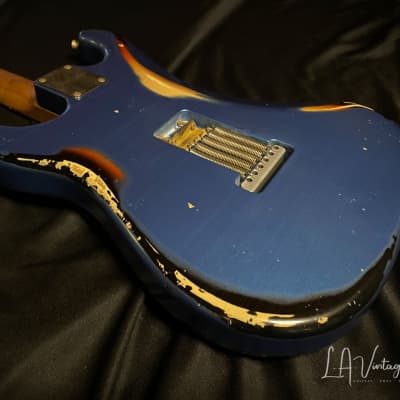 Xotic S-Style Electric Guitar XSC-2 in Lake Placid Blue over a 3T 'Burst #1915 image 8