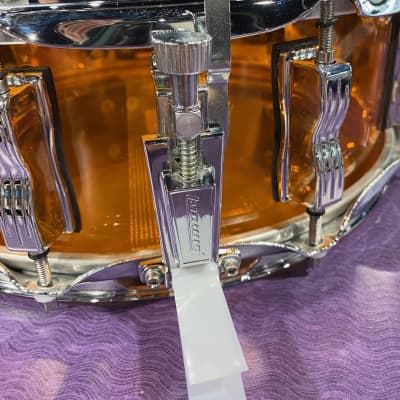 Ludwig Vistalite Reissue 5x14 inch Snare Drum 2010 - Amber image 6