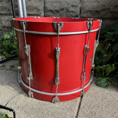Ludwig 20” x 10” (Deep) - Red Marching / Concert Bass Drum Monroe Keystone image 8