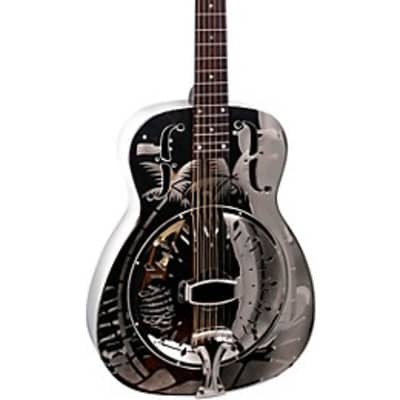 Recording King Style-O Hawaiian Metal Body Resonator Guitar Nickel Plated for sale
