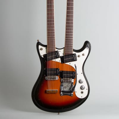 Mosrite  Doubleneck Solid Body Electric Guitar (1967), ser. #2J467, black tolex hard shell case. image 1