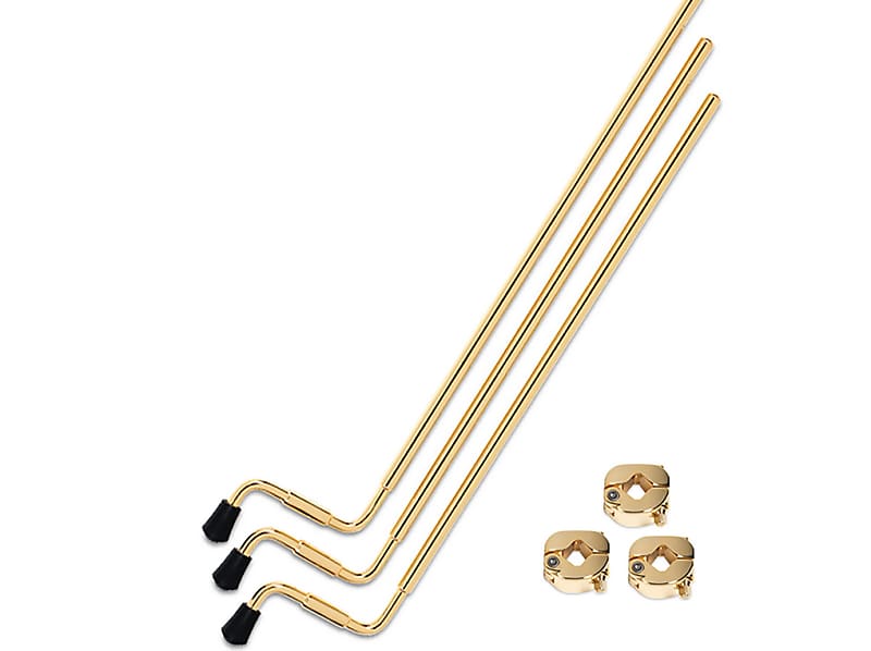 DW 3 Floor Tom Legs w/ Memory Locks Gold Reverb