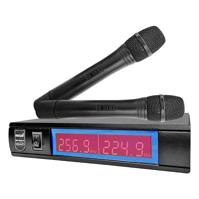 Wireless Microphone 2 Channels VHF Professional Handheld Mic Micphone For  Party