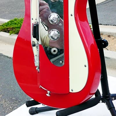 Vintage USA 1967 Mosrite Smith Guitar Mel-O-Bar Electric Slide Guitar Serial #128 - Rare Red Finish image 13