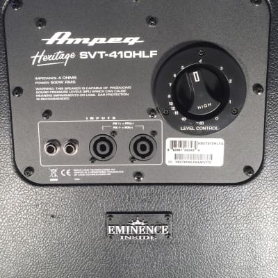 Ampeg SVT-410HLF Heritage Series 500-Watt 4x10" Bass Speaker Cabinet 2010 - Present - Black image 11