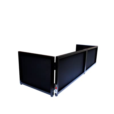 STDJB-4020 | Professional DJ Facade with 180-Degree Hinges, Carry Bags,  Black and White Scrim Panels