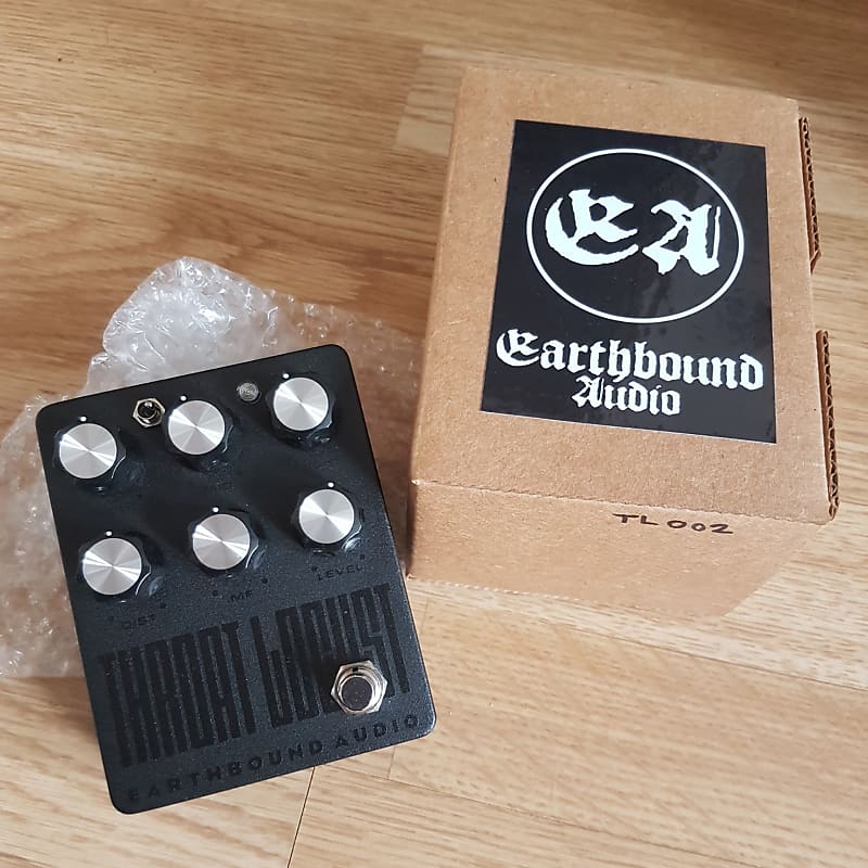 Earthbound Audio Throat Locust -  Black On Black - HM2 Clone Guitar Effects Distortion Pedal image 1