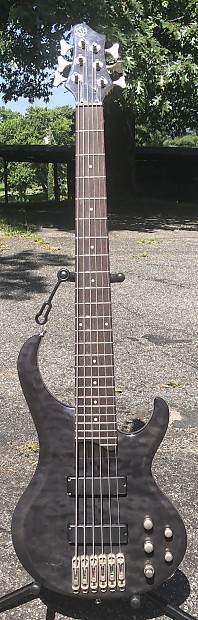 Ibanez BTB406QM 6 String Bass Guitar Quilt Top Black