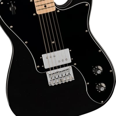 Squier Paranormal Esquire Deluxe Electric Guitar, Maple Fingerboard, Black Pickguard, Metallic Black image 4