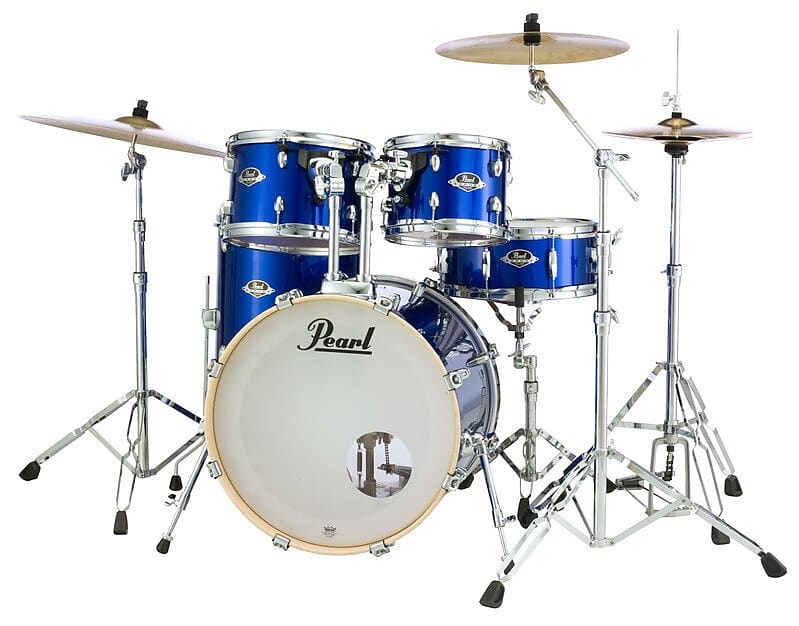 EXX725/C717 Pearl Export 5pc Drum Set 830-Series Hardware Pack HIGH VOLTAGE BLUE image 1