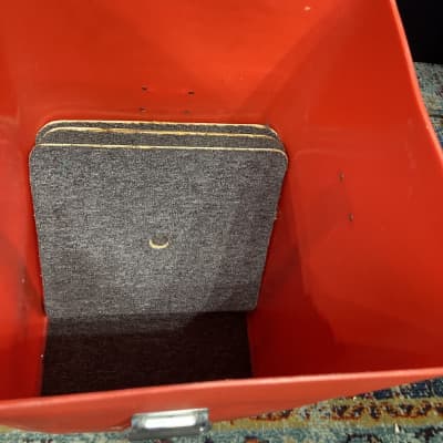 Carmine Appice's Protector Cases 3-Space Snare Case with Casters, 17.5x17.5x31.5x(29.5) - Orange image 5