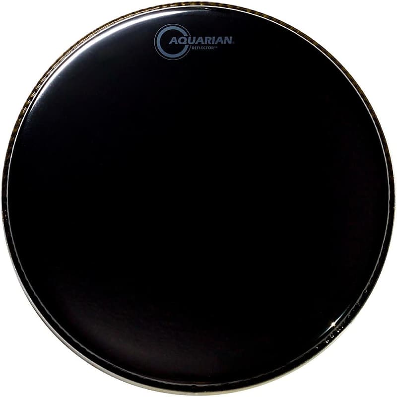 Aquarian 22" Reflector Bass Drum Head, Black, Resonate, No Hole image 1