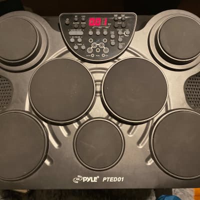 Pyle Portable Tabletop Drum Set, 7 Pad Digital Drum Kit, Touch Sensitivity, Wireless Electric Drums, Drum Machine, Electric Drum Pads, LED Display, Mac & PC, 2020's - PTED01 image 3