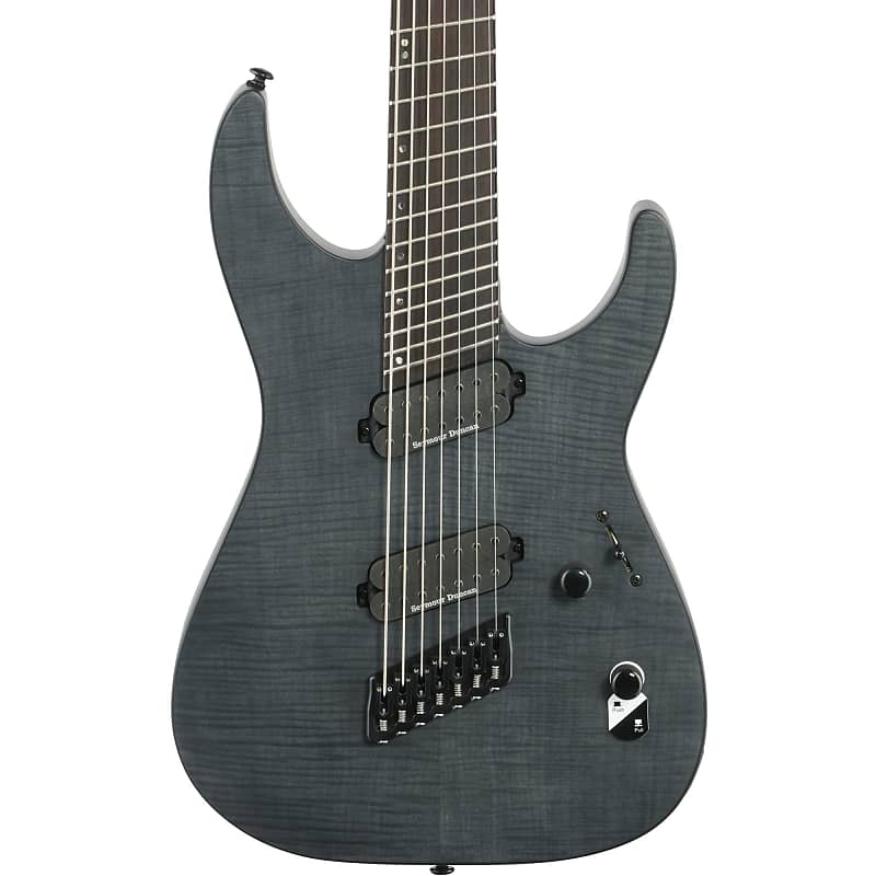 ESP LTD M-1007 Multi-Scale Electric Guitar, 7-String, See-Thru Black Satin image 1