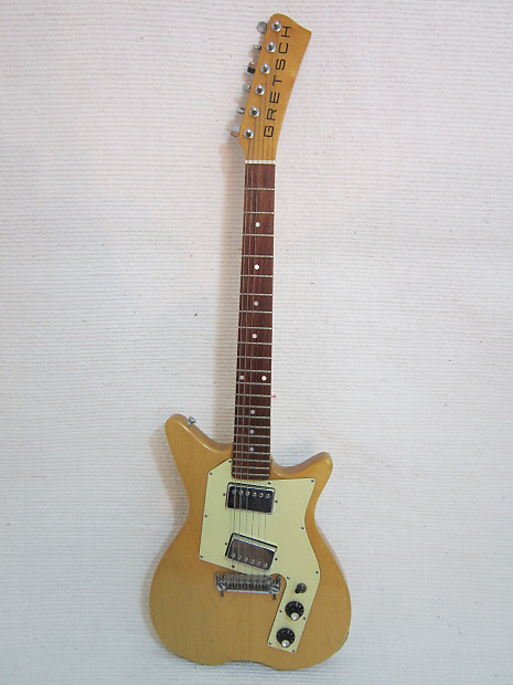 Vintage 1970s Gretsch TK 300 Solid Body Electric Guitar Natural Finish Clean Original Case image 1
