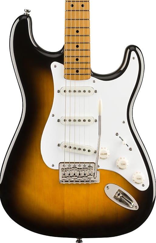 Squier Classic Vibe '50s Stratocaster Electric Guitar Maple FB, 2-Color Sunburst imagen 1