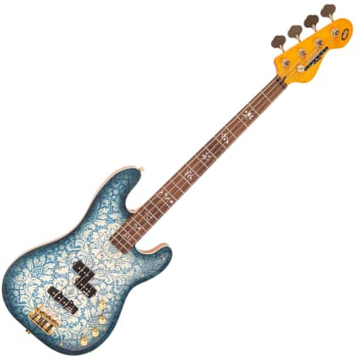 Joe Doe 'Lutetia' Bass Guitar by Vintage ~ Blueburst with Case for sale