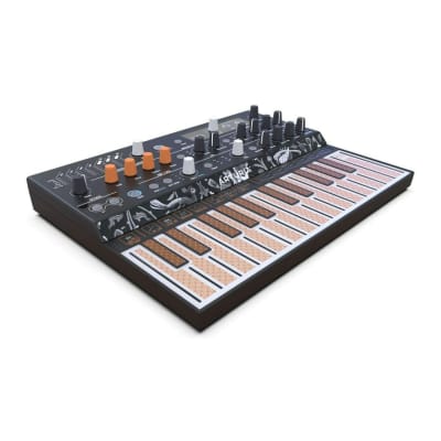 Arturia MicroFreak Hybrid Synthesizer with Decksaver Cover and Closed-Back Studio Headphones image 2