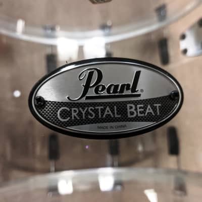 Pearl Crystal Beat Acrylic 4 Piece Drum Set 20/12/14/16 Ultra Clear, Extra Floor Tom, Clean, Unique image 5