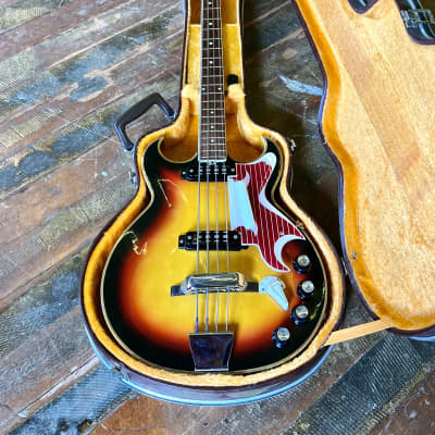 EKO Florentine Bass guitar 1960’s - Sunburst original vintage italy vox image 18