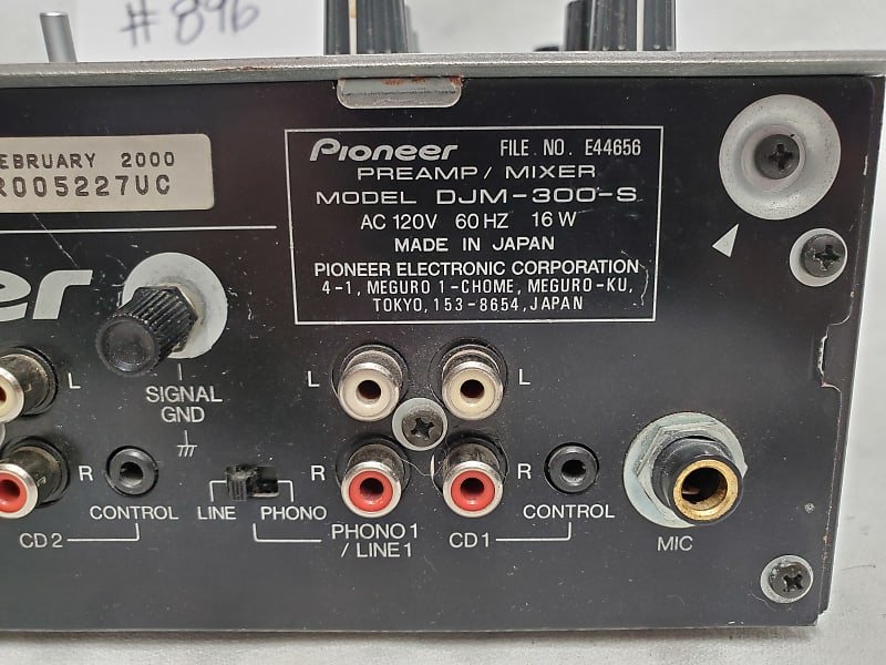 Pioneer DJM-300-S 2 Channel Performance DJ Mixer #896 Good