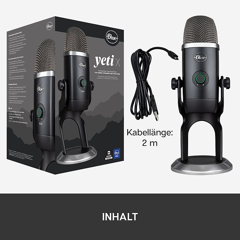  Logitech for Creators Blue Yeti Multi-Pattern USB Wired  Ultimate Microphone for Professional Recording, Blackout Edition - for Mac,  Windows, and Mobile Devices : Musical Instruments