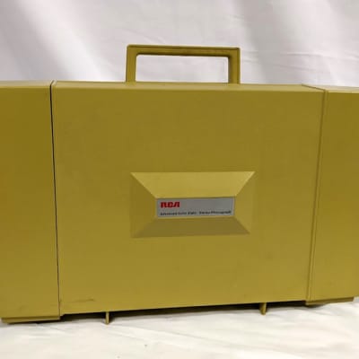 RCA VPN34N 1960's Yellow Portable Record Player w/ Original Speakers - For Parts or Repair image 2