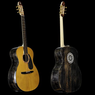 Turkowiak double-top GA acoustic guitar #524 - "Black Diamond" tier image 10