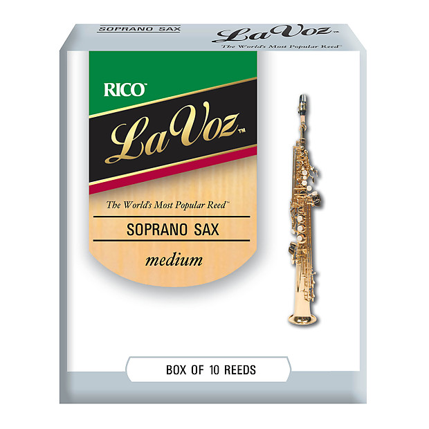 Rico RIC10MD La Voz Soprano Saxophone Reeds - Strength Medium (10-Pack) image 1